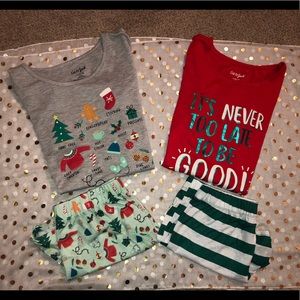 Cat & Jack (2) 2 pc. Christmas Pajama sets